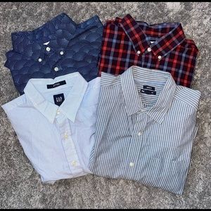 BUNDLE DEAL! Gap Button Down Shirts (Classic and Fitted, Size L)